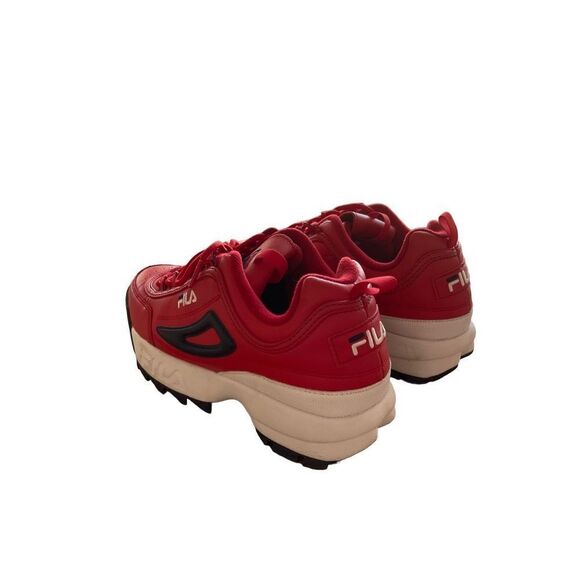 Fila Mens Red Disruptor II Premium Leather Athletic Sneakers Shoes Size 10 - Picture 4 of 8